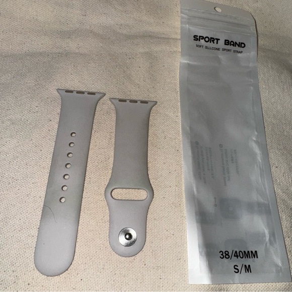 Apple Watch Sport Band Sz S/M 38/40MM Light Smoke Gray - Picture 2 of 8